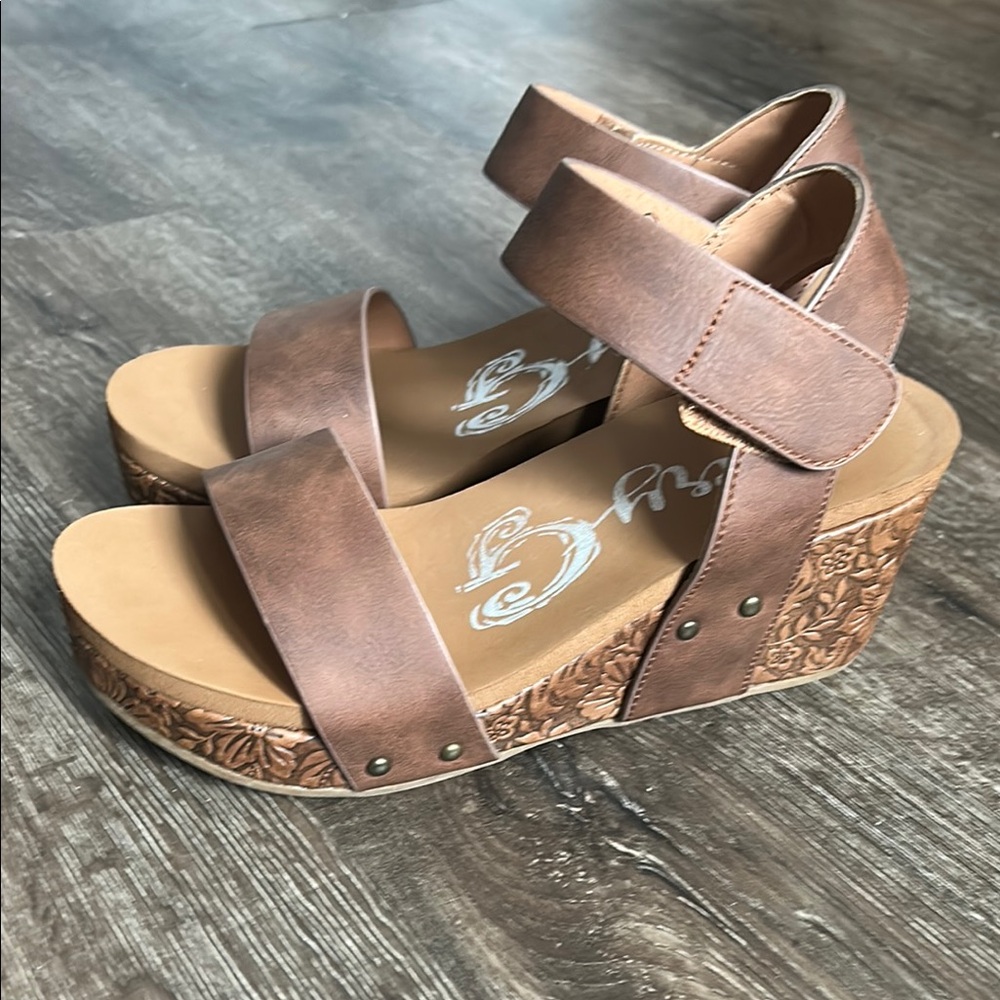 Brown Wedge Sandals
